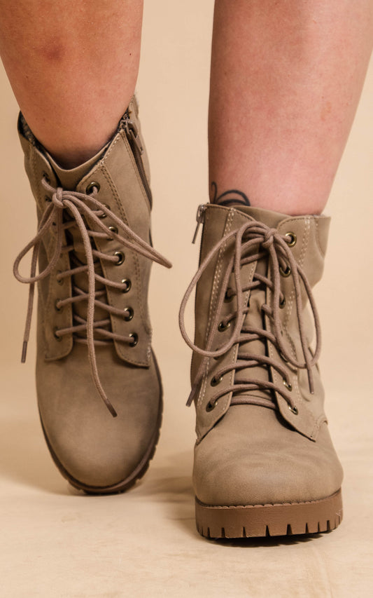 First Step Taupe Booties