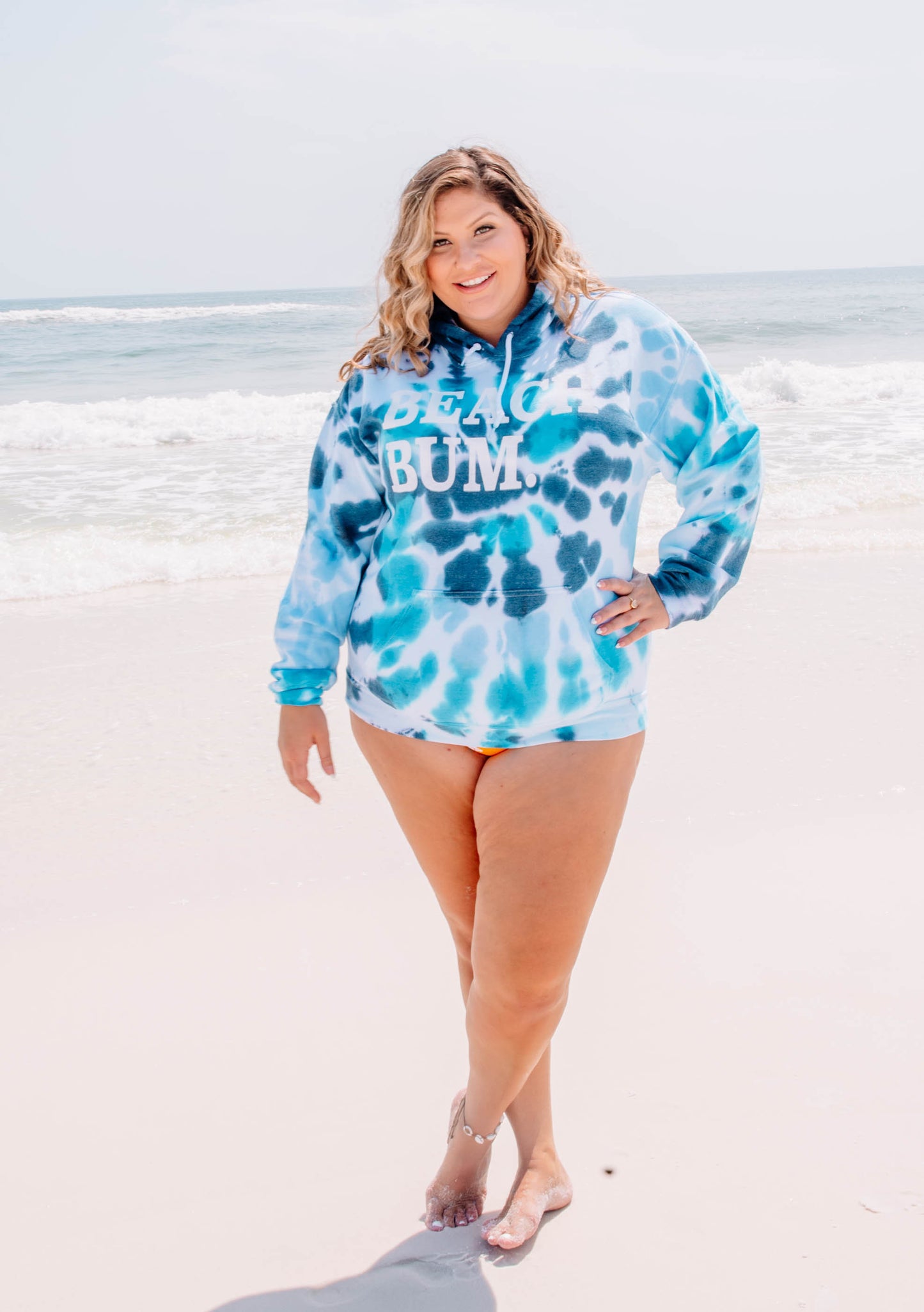 tie dye beach bum hoodie