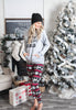  Winter Wonderland Leggings - Black/Red, , BAD HABIT BOUTIQUE , BAD HABIT BOUTIQUE 