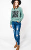  Good Luck Long Sleeve Top, CLOTHING, BAD HABIT APPAREL, BAD HABIT BOUTIQUE 