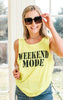 Weekend Mode Tank Top - Neon Yellow - BAD HABIT BOUTIQUE 