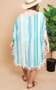 stripe swim cover poncho