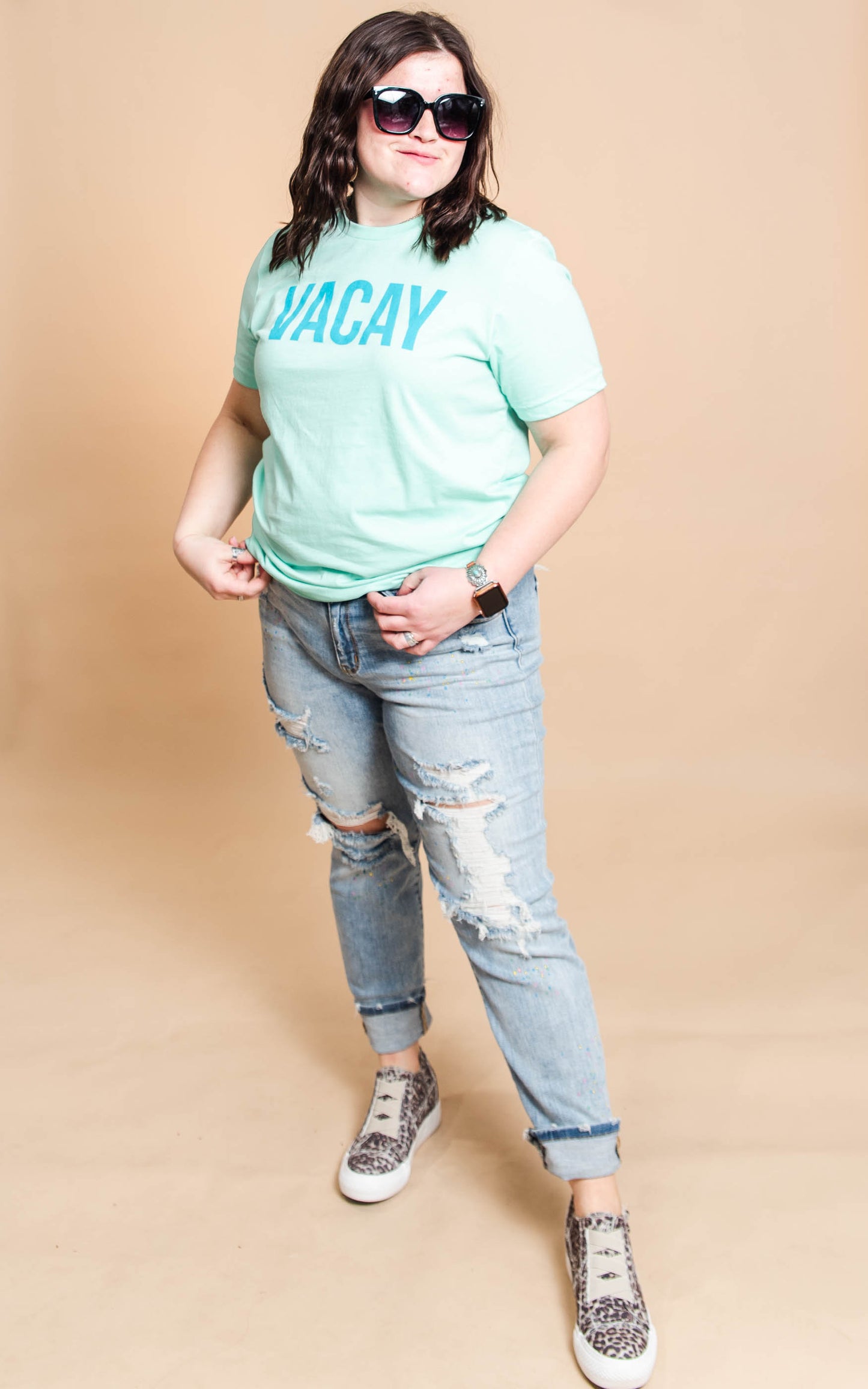 Vacay Mint T-Shirt - BAD HABIT BOUTIQUE 