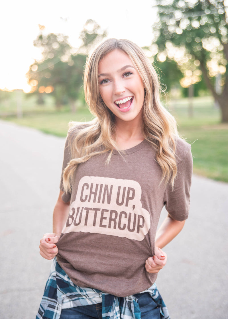  Chin Up Buttercup Graphic T-Shirt, CLOTHING, BAD HABIT APPAREL, BAD HABIT BOUTIQUE 