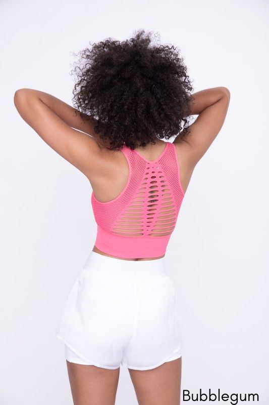 Laser Cut Seamless Sports Bra by Mono B