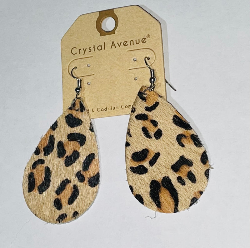 Leopard Faux Fur Earrings - Final Sale