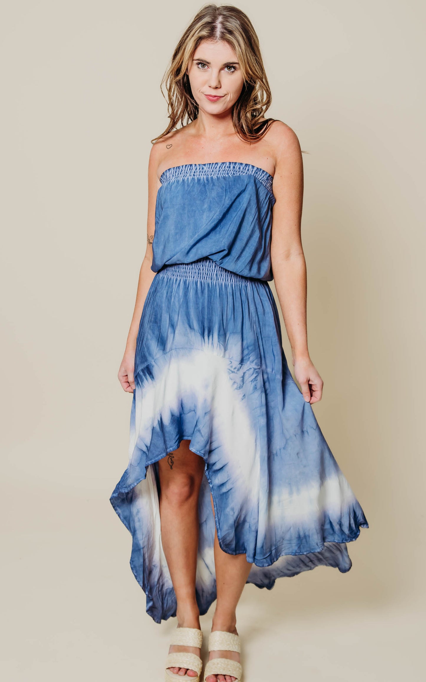 Blue Tie Dye Maxi Dress - Final Sale*