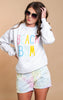 Rainbow Beach Bum Sweatshirt - BAD HABIT BOUTIQUE 