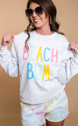 Rainbow Beach Bum Sweatshirt - BAD HABIT BOUTIQUE 