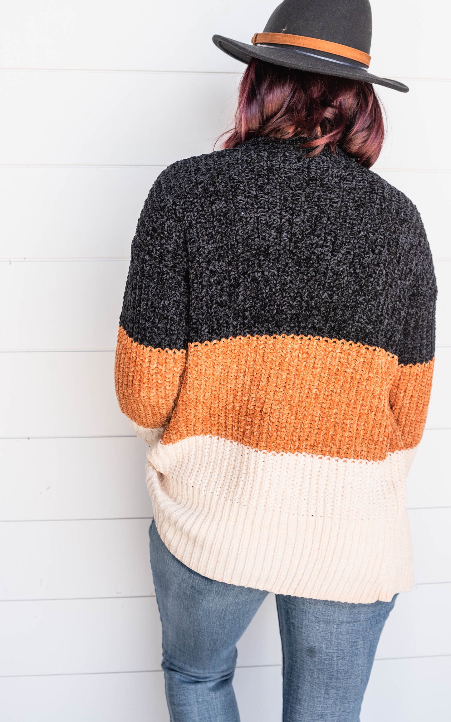 Blissfully Comfy Black Colorblock Cardigan - Final Sale