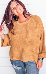 chunky knit boxy sweater 