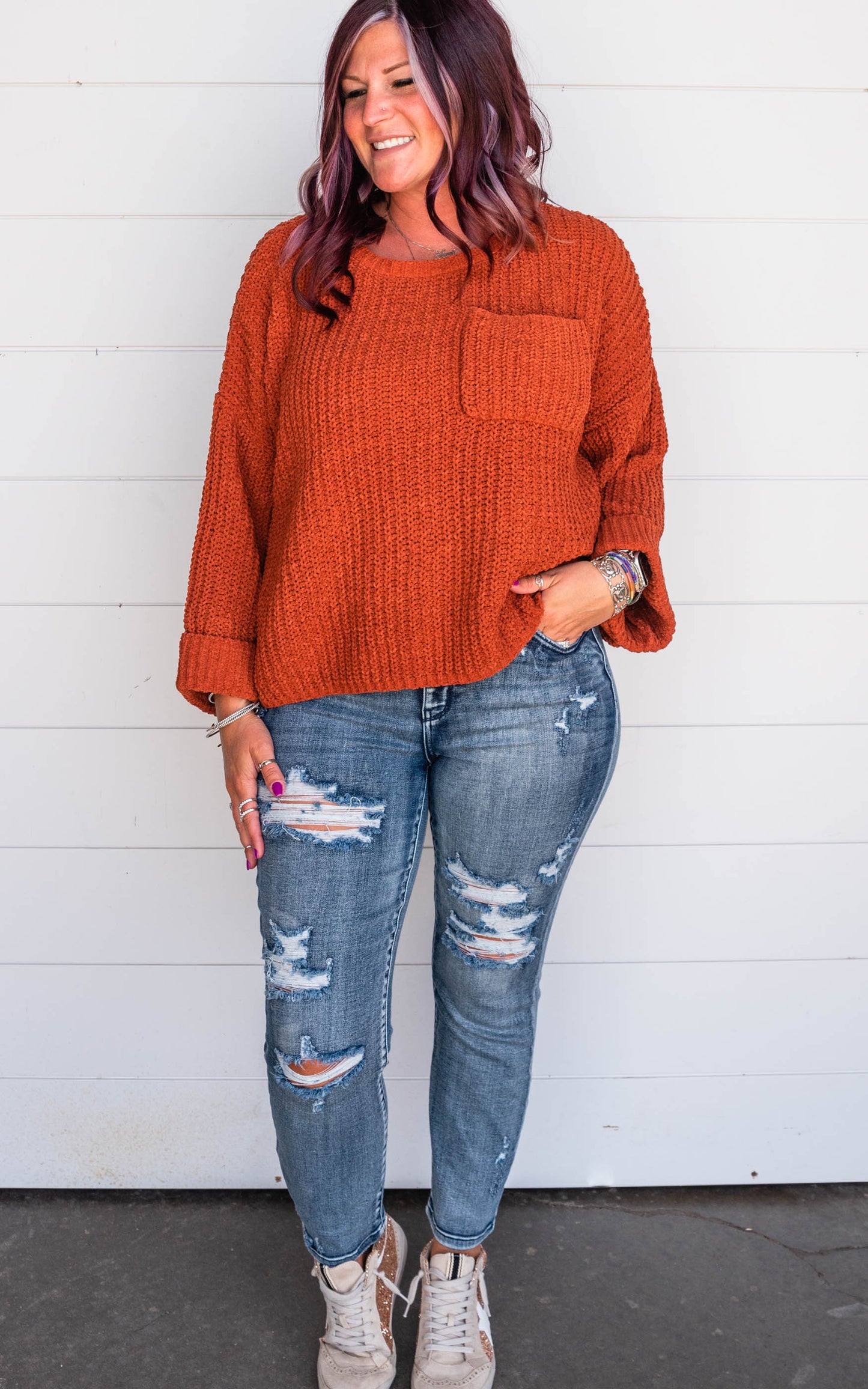 rust sweater 