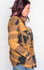 Mustard Jacquard Plaid Shacket