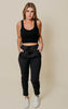 BLACK HIGH WAIST JOGGERS