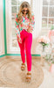 fuchsia skinny pants 