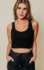 BLACK SEAMLESS TANK 