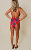 Palm Tree One Piece Swimsuit - Red