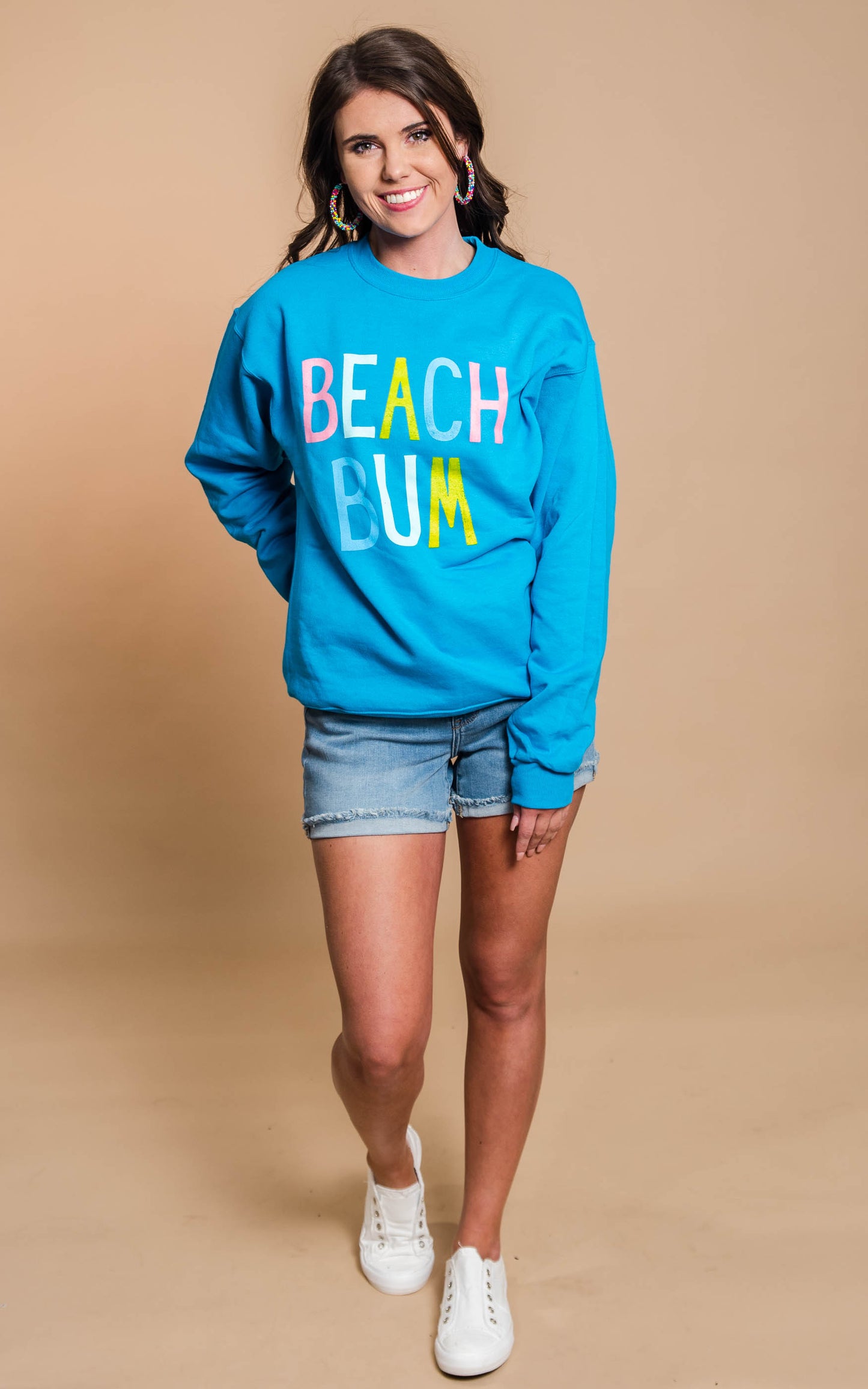 Rainbow Beach Bum Sweatshirt - BAD HABIT BOUTIQUE 