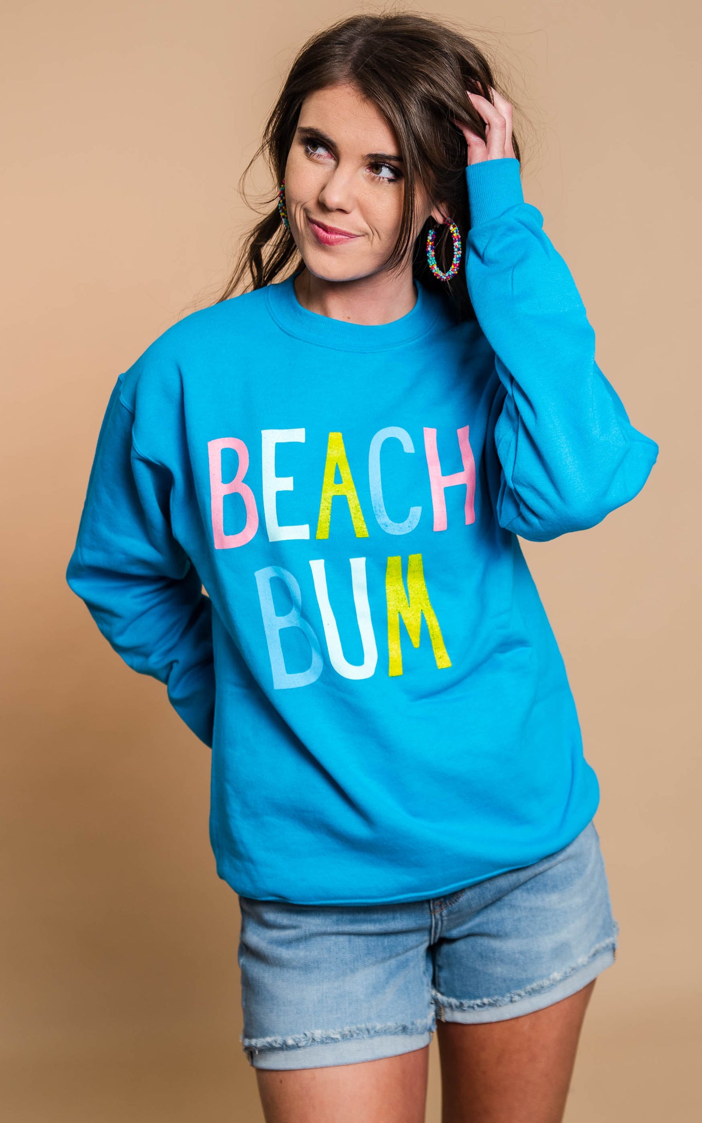 Rainbow Beach Bum Sweatshirt - BAD HABIT BOUTIQUE 