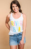 Rainbow River Bum RacerbackTank Top - Heather Gray - BAD HABIT BOUTIQUE 