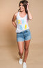 Rainbow River Bum RacerbackTank Top - Heather Gray - BAD HABIT BOUTIQUE 