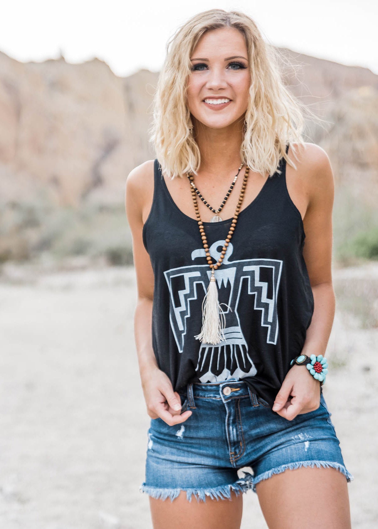 The Thunderbird Tank - Black- BHB Apparel - BAD HABIT BOUTIQUE 