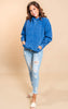 Acid Wash Hooded Sweatshirt - BAD HABIT BOUTIQUE 