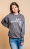 salty charcoal sweatshirt 