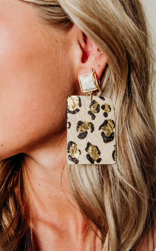 cheetah earrings