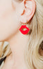 Red Lip Earrings - Final Sale