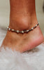 Frosted Daisy Bead Anklet - Final Sale