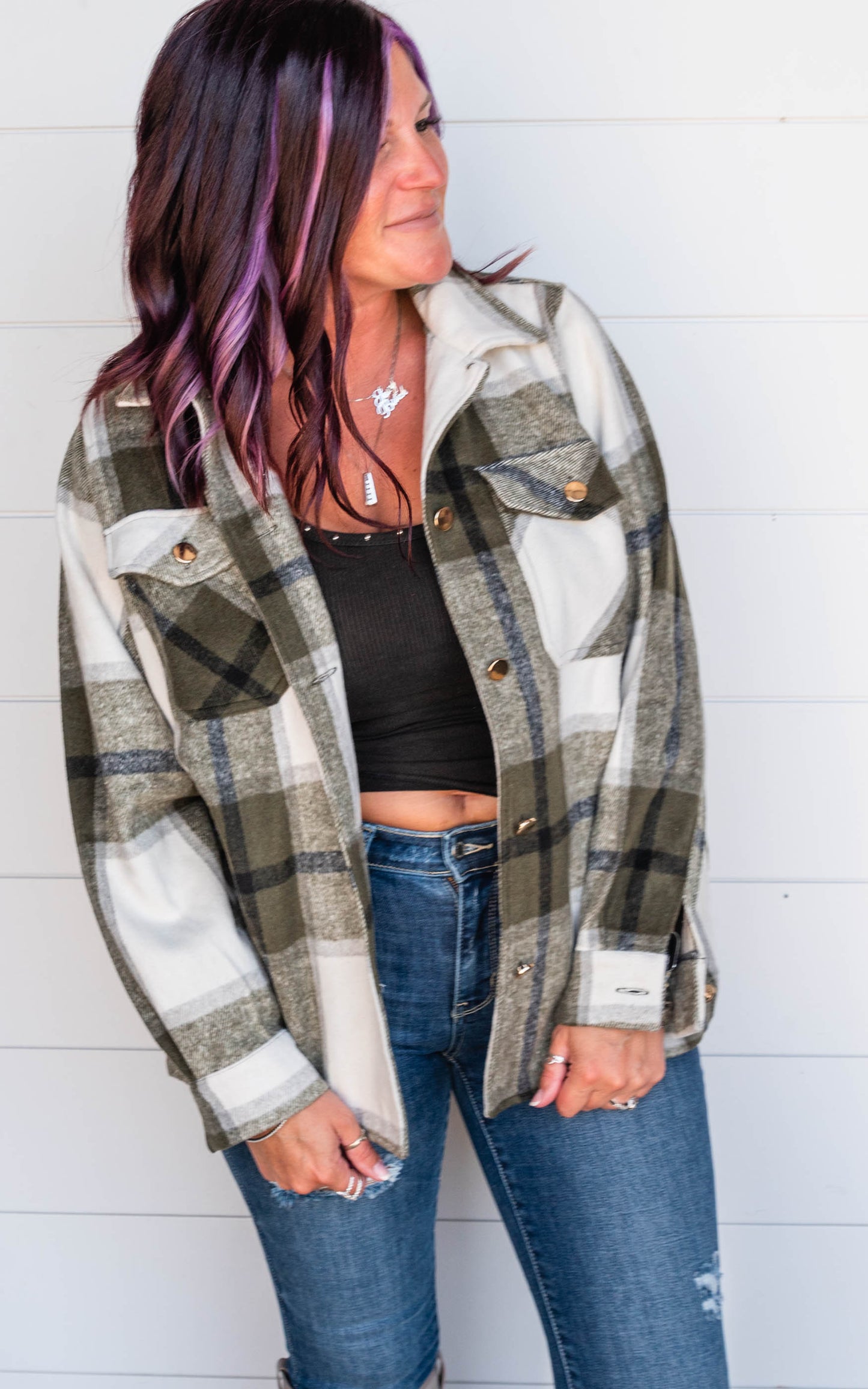 plaid shacket 