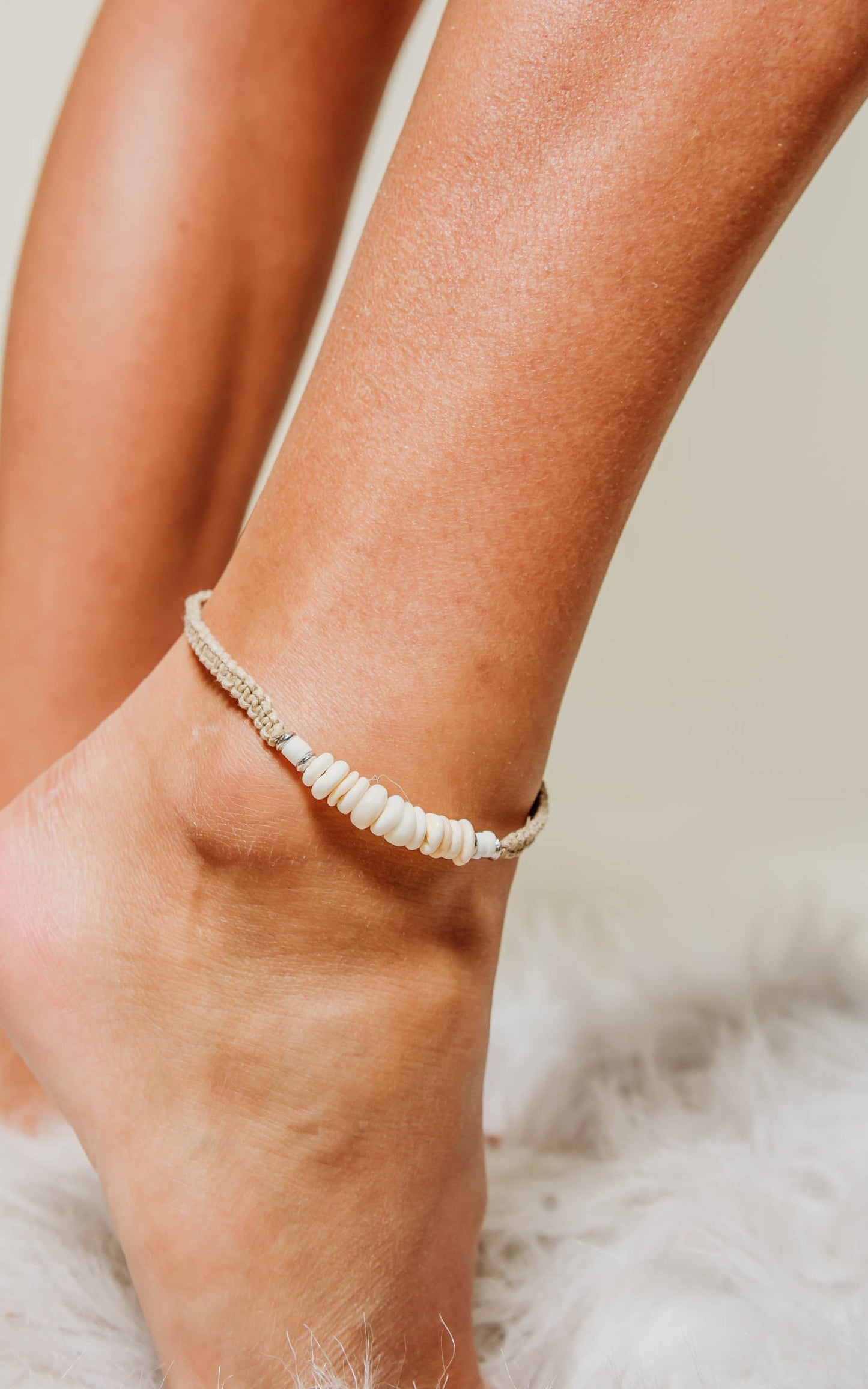 tan hemp anklet 