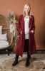 burgundy duster cardigan