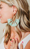 mint fan earring 