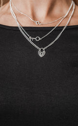 Throw Away The Key Heart  Necklace