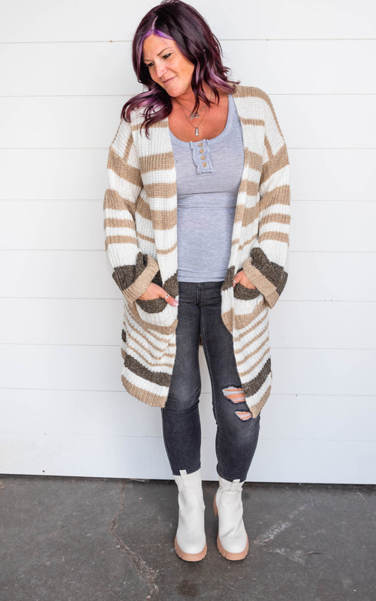 striped cardigan 