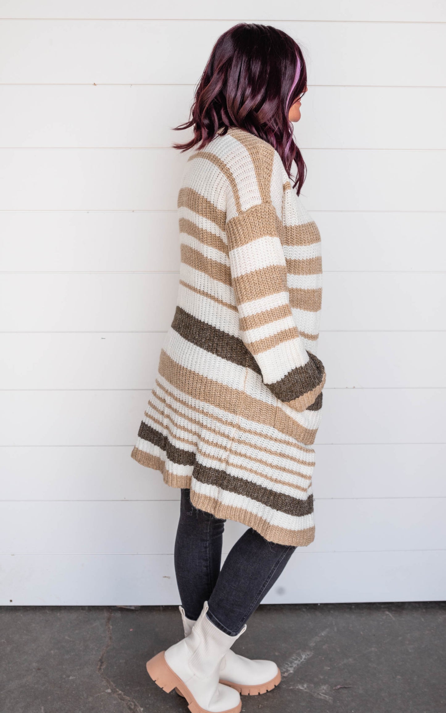 stripe cardigan 