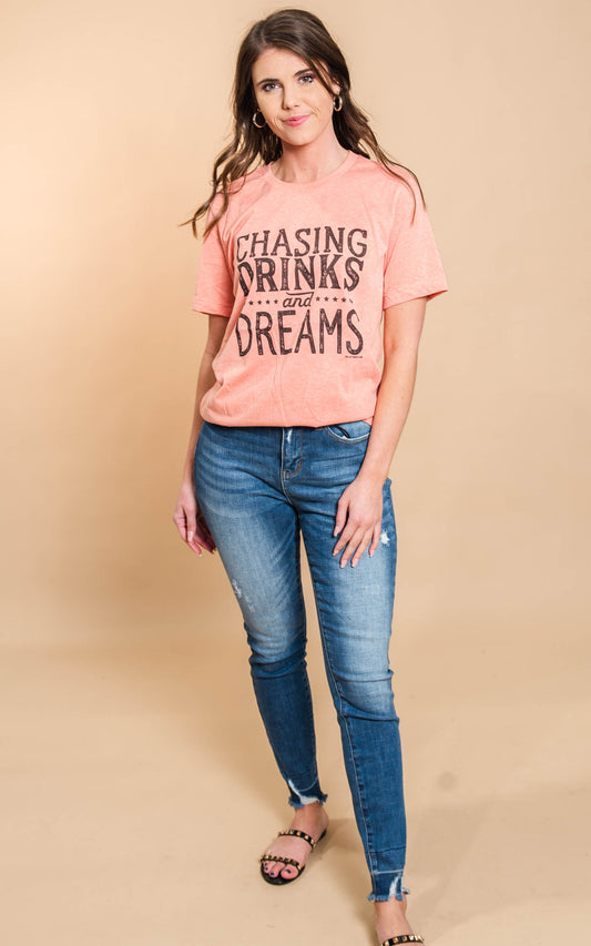 Destin Preorder- Chasing Drinks and Dreams T-Shirt MAY 10TH SHIP DATE - BAD HABIT BOUTIQUE 