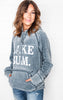 lake bum navy hoodie 