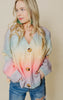 rainbow ombre button up cardigan 