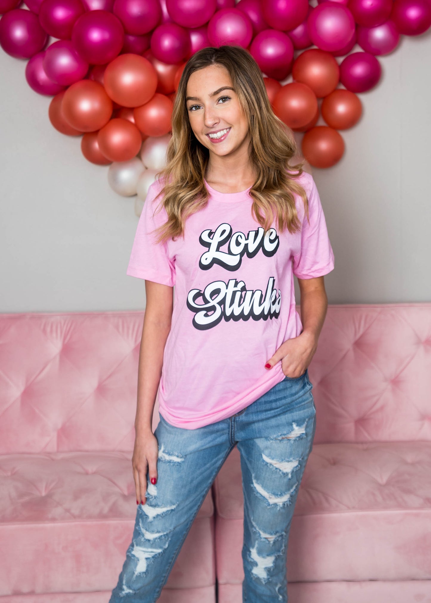  Love Stinks Vintage T-Shirt, CLOTHING, BAD HABIT APPAREL, BAD HABIT BOUTIQUE 