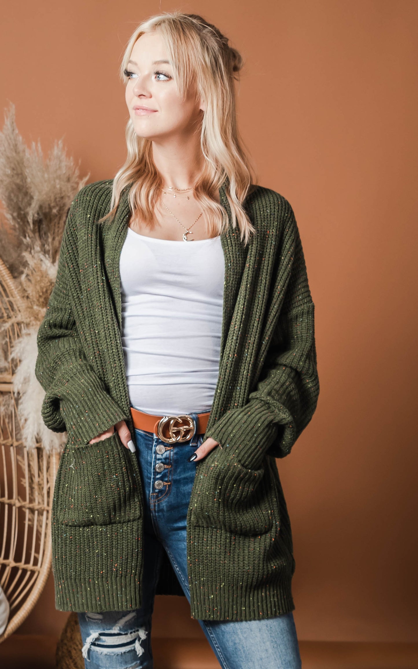 olive cardigan 