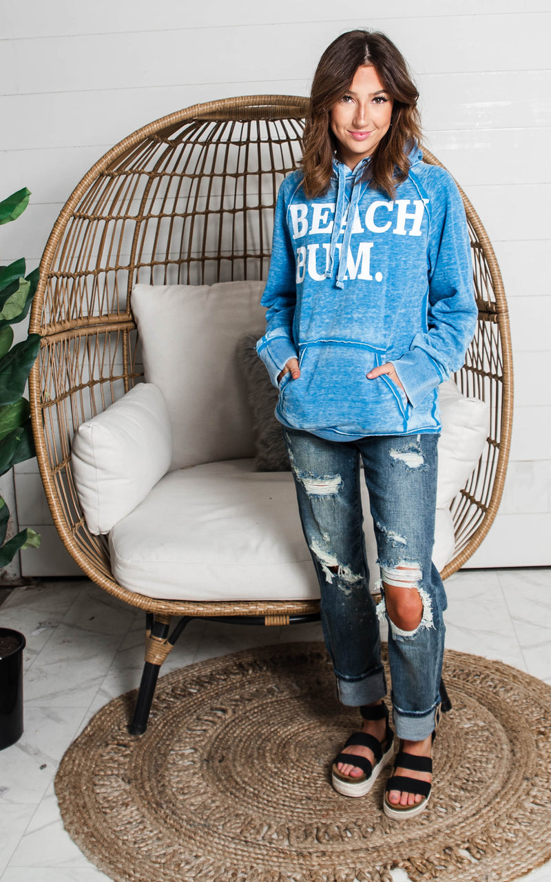 vintage blue beach bum hoodie 