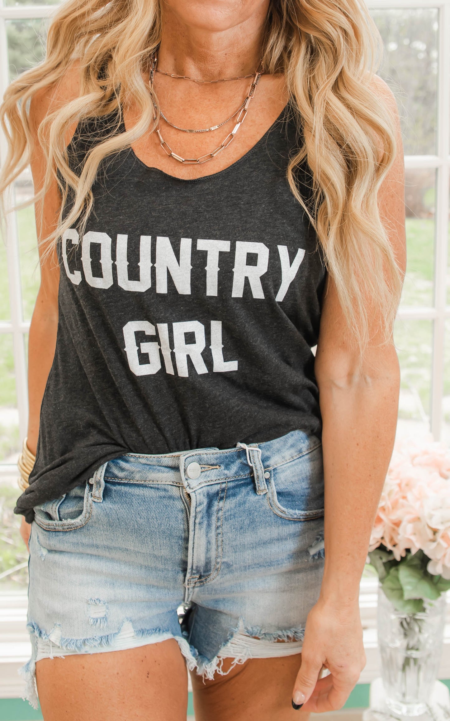 Country Girl Racerback Tank Top**