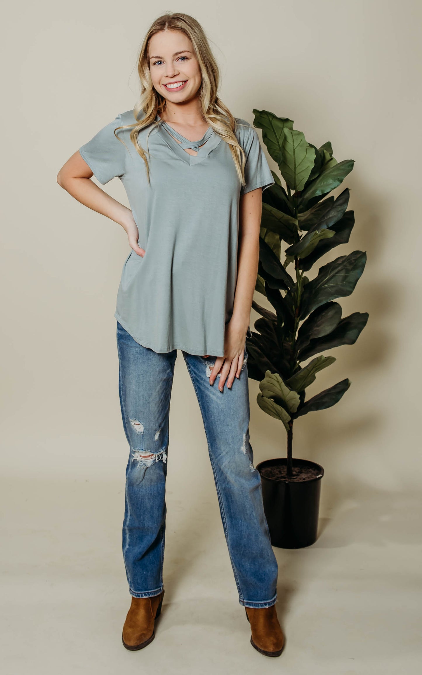 dusty mint t-shirt