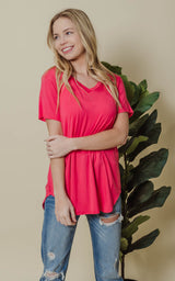 coral short sleeve top 