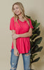 coral short sleeve top 