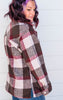 brown burgundy plaid shacket 