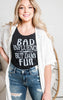 Bad Influence - Black Tank - BAD HABIT BOUTIQUE 